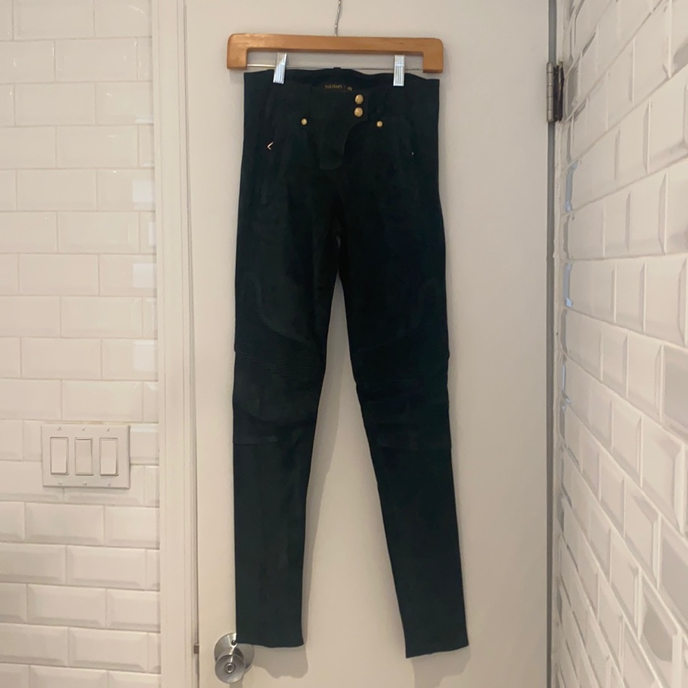 Balmain x H & M Hunter Green pants.